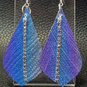Elegant Multicolored Faux Leather Earrings